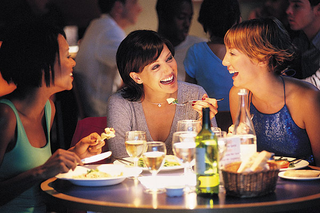 San Diego women empower themselves by eating dinner unaccompanied by men.